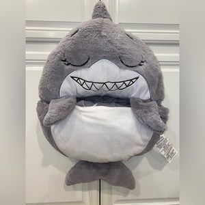 Happy Nappers Shark 54x17 play pillow and sleep sack - preowned